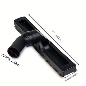 Planet Gates 2.54-2.54/10.16cm Floor Brush With Wheels Replacement For Vacuum Hardwood Floor Brush Horsehair 1 1/4" 32mm Universal Vacuum Cleaner Brush 360 Degrees Swivel Head Fit For Bissell, Eureka, Royal, Dirt Devil, Electrolux, Panasonic, Kenmore, Shop Vac, Oreck 12" Wide