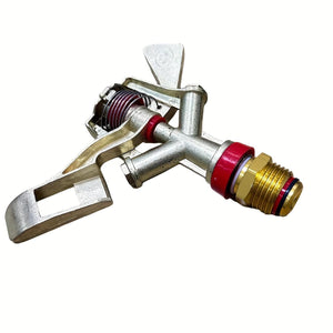 Planet Gates 2.54/5.08cm / Yellow 1pc, 1/2" Alloy Impact Sprinkler Adjustable 0-360Degree, Rotation Water Sprinkler Head For Garden Irrigation