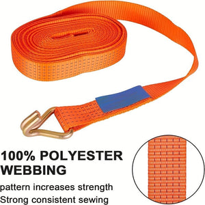 Planet Gates 2.54cm Width 4.88meter length Ratchet Straps, 1in 4.88meter Tie Down Straps With Double J Hook, 2267.96 KG Break Strength Cargo Ratchet Straps For Moving