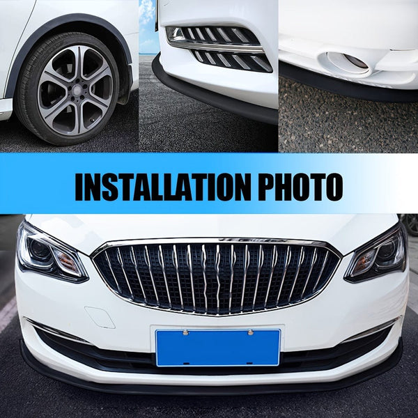 Planet Gates 2.5M 2.5m/98.43in Universal Car Front Bumper Lip Rubber Bumper Protector 60mm Bumper Lip Strip Car Side Skirt Car Stickers Car Styling
