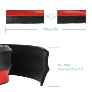 Planet Gates 2.5M 2.5m/98.43in Universal Car Front Bumper Lip Rubber Bumper Protector 60mm Bumper Lip Strip Car Side Skirt Car Stickers Car Styling