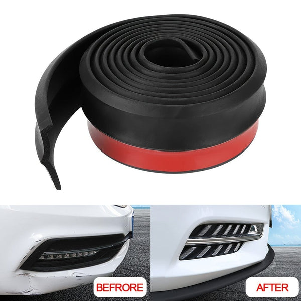 Planet Gates 2.5M 2.5m/98.43in Universal Car Front Bumper Lip Rubber Bumper Protector 60mm Bumper Lip Strip Car Side Skirt Car Stickers Car Styling