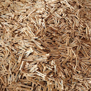 Planet Gates 2.5x0.3cm/0.98*0.11in 100pcs / as pic 50/100pcs Mini Natural Wooden Clips, 25mm Photo Clips, Craft Decoration Clips, Socks Clothes Drying Pins Clips, Household Clothespins