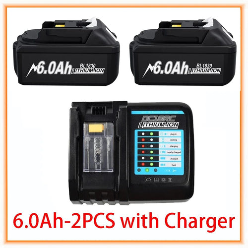 Planet Gates 2 6.0Ah 3A Charger / United Arab Emirates 18V 6.0Ah Powerful Replacement For Makita Compatible Makita Battery BL1860 BL1850B BL1830 Series Battery Replacement Battery