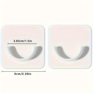 Planet Gates 2/6/10pcs Multifunctional Punch-Free Wall Hook For Curtain Rod, Transparent Rod Holder, Strong Adhesive Load-Bearing Rod Bracket, Bathroom Accessories