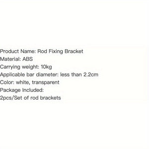 Planet Gates 2/6/10pcs Multifunctional Punch-Free Wall Hook For Curtain Rod, Transparent Rod Holder, Strong Adhesive Load-Bearing Rod Bracket, Bathroom Accessories