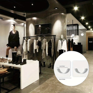 Planet Gates 2/6/10pcs Multifunctional Punch-Free Wall Hook For Curtain Rod, Transparent Rod Holder, Strong Adhesive Load-Bearing Rod Bracket, Bathroom Accessories