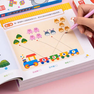 Planet Gates 2-6 Years Mathematical Book Animals Drawing Painting Pen Control Training Kids Brain Early Education Book for Kids 192 Pages