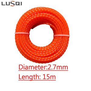 Planet Gates 2.7mm*15m Upgrade Your Lawn Mower with this 16.4 Yard Spiral Grass Trimmer Nylon Rope!