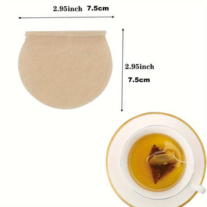 Planet Gates 2.95''/7.5cm 100pcs Unbleached Tea Filter Bags - Perfect For Loose Leaf Tea, Coffee, Bath Spice & Soup Infusions, Tea Accessories, Kitchen Gadgets