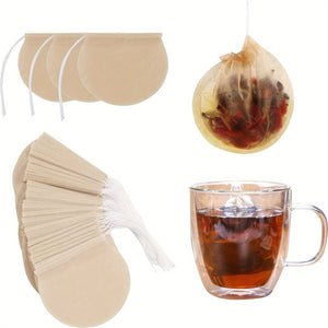 Planet Gates 2.95''/7.5cm 100pcs Unbleached Tea Filter Bags - Perfect For Loose Leaf Tea, Coffee, Bath Spice & Soup Infusions, Tea Accessories, Kitchen Gadgets
