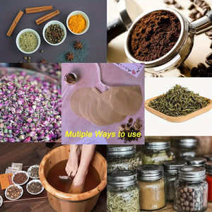 Planet Gates 2.95''/7.5cm 100pcs Unbleached Tea Filter Bags - Perfect For Loose Leaf Tea, Coffee, Bath Spice & Soup Infusions, Tea Accessories, Kitchen Gadgets