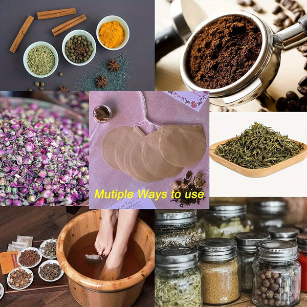 Planet Gates 2.95''/7.5cm 100pcs Unbleached Tea Filter Bags - Perfect For Loose Leaf Tea, Coffee, Bath Spice & Soup Infusions, Tea Accessories, Kitchen Gadgets