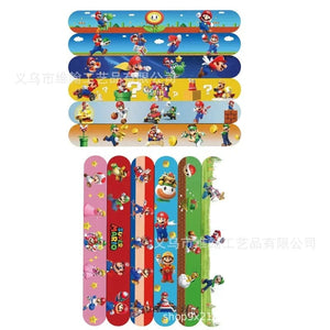 Planet Gates 2 a set of 12 Sonic The Hedgehog Wrist Strap Children Clap Ring Slap Bracelets Kids Snapping Rings Toy Party Product Children's Birthday Gifts