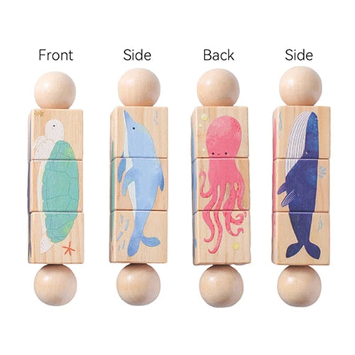 Planet Gates 2 Baby Wooden Rotating Jigsaw Puzzle Hand bell Toy Baby Mobile Musical Rattle Toy Montessori Puzzle Game For Babies Newbaby Gift