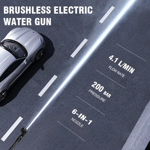 Planet Gates 2 Battery EU Plug / CHINA / Electric 3500W 200Bar Brushless High Pressure Car Wash Washer Gun 6 IN 1 Cordless Foam Generator Cleaning Machine For Makita 18V Battery