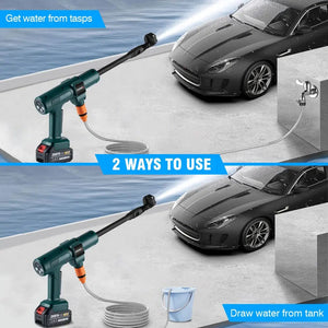 Planet Gates 2 Battery EU Plug / CHINA / Electric 3500W 200Bar Brushless High Pressure Car Wash Washer Gun 6 IN 1 Cordless Foam Generator Cleaning Machine For Makita 18V Battery