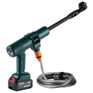 Planet Gates 2 Battery EU Plug / CHINA / Electric 3500W 200Bar Brushless High Pressure Car Wash Washer Gun 6 IN 1 Cordless Foam Generator Cleaning Machine For Makita 18V Battery