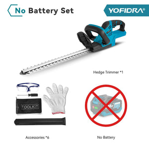 Planet Gates 2 Battery EU PLUG / france YOFIDRA 2000W Electric Hedge Trimmer 15000 RPM Lawn Mower Garden Landscaping Hedge Pruner Trimmer Tool For Makita 18V Battery