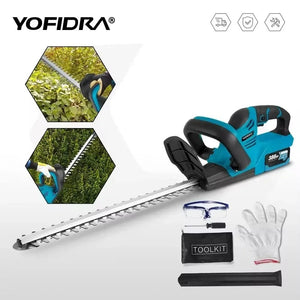 Planet Gates 2 Battery EU PLUG / france YOFIDRA 2000W Electric Hedge Trimmer 15000 RPM Lawn Mower Garden Landscaping Hedge Pruner Trimmer Tool For Makita 18V Battery
