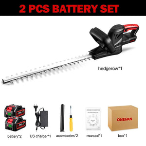Planet Gates 2 Battery EU Plug / spain 2000W Brushless Electric Hedge Trimmer Cordless Household Trimmer Rechargeable Grass Trimmer Garden Tools For Makita 18V Battery