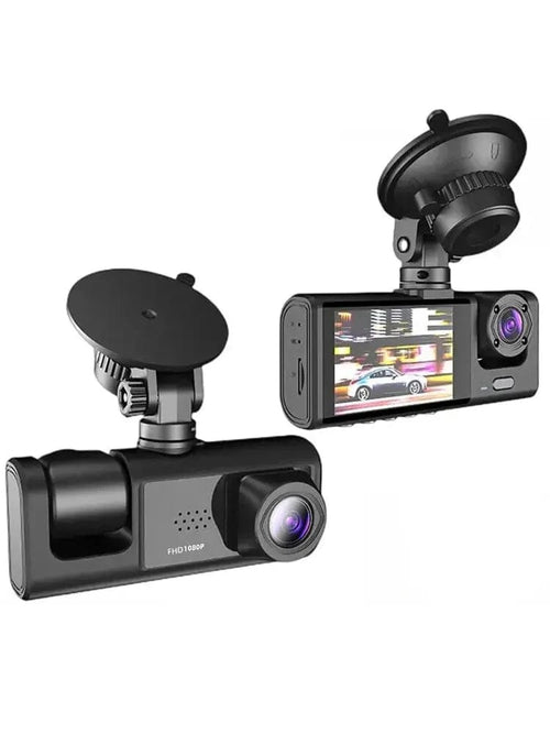 Planet Gates 2 camera no card 3 Channel Car DVR HD 1080P 3-Lens Inside Vehicle Dash CamThree Way Camera DVRs Recorder Video Registrator Dashcam Camcorder