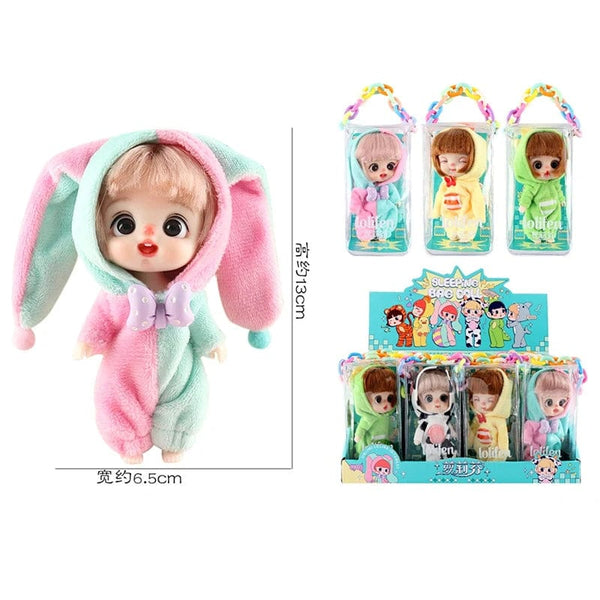 Planet Gates 2 dolls / CHINA Ob11 Bjd Doll Accessories Bed Bodysuit Obitsu 11 Clothes Dolls For Girls Boy Toys Baby Kawaii Anime Toy items Pajama Miniature