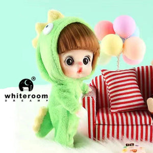 Planet Gates 2 dolls / CHINA Ob11 Bjd Doll Accessories Bed Bodysuit Obitsu 11 Clothes Dolls For Girls Boy Toys Baby Kawaii Anime Toy items Pajama Miniature