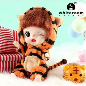 Planet Gates 2 dolls / CHINA Ob11 Bjd Doll Accessories Bed Bodysuit Obitsu 11 Clothes Dolls For Girls Boy Toys Baby Kawaii Anime Toy items Pajama Miniature