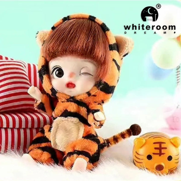 Planet Gates 2 dolls / CHINA Ob11 Bjd Doll Accessories Bed Bodysuit Obitsu 11 Clothes Dolls For Girls Boy Toys Baby Kawaii Anime Toy items Pajama Miniature