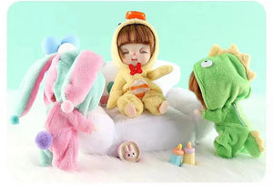 Planet Gates 2 dolls / CHINA Ob11 Bjd Doll Accessories Bed Bodysuit Obitsu 11 Clothes Dolls For Girls Boy Toys Baby Kawaii Anime Toy items Pajama Miniature