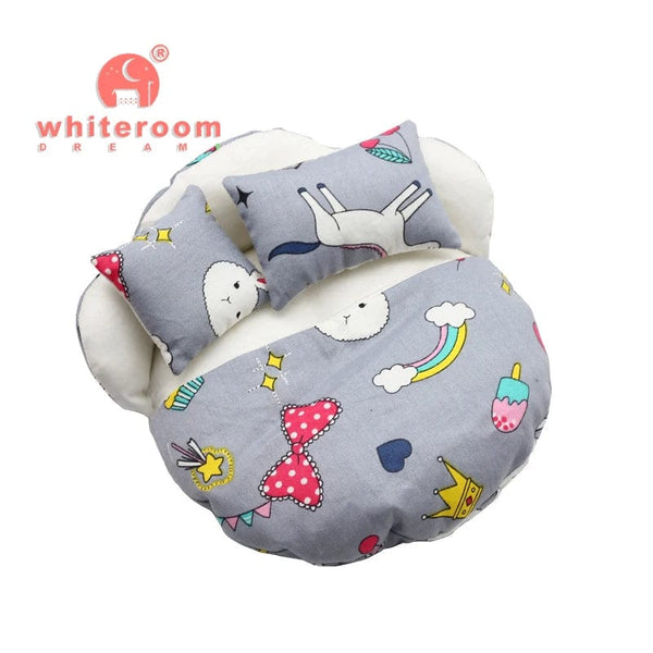 Planet Gates 2 dolls / CHINA Ob11 Bjd Doll Accessories Bed Bodysuit Obitsu 11 Clothes Dolls For Girls Boy Toys Baby Kawaii Anime Toy items Pajama Miniature