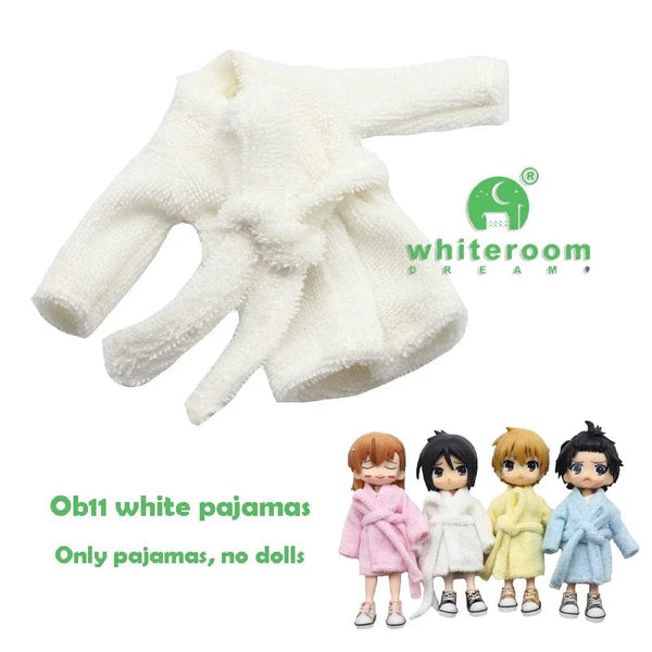 Planet Gates 2 dolls / CHINA Ob11 Bjd Doll Accessories Bed Bodysuit Obitsu 11 Clothes Dolls For Girls Boy Toys Baby Kawaii Anime Toy items Pajama Miniature