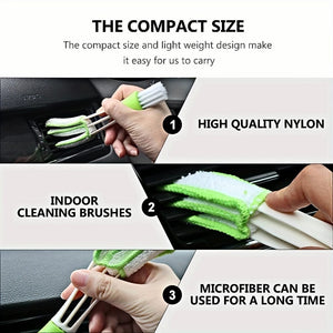 Planet Gates 2-in-1 Air Conditioning Outlet Vent Brush Internal Cleaning Tools Interior Multi-purpose Dust Cleaner For Car