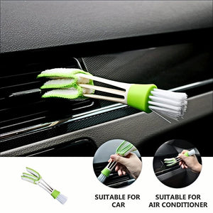 Planet Gates 2-in-1 Air Conditioning Outlet Vent Brush Internal Cleaning Tools Interior Multi-purpose Dust Cleaner For Car