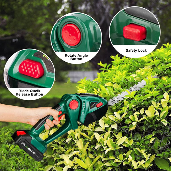 Planet Gates 2 IN 1 Cordless Electric Hedge Trimmer Lawn Mower Household Shrub Weeding Pruning Mower Garden Tools for Makita 18V Battery