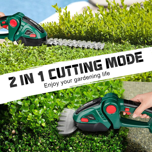 Planet Gates 2 IN 1 Cordless Electric Hedge Trimmer Lawn Mower Household Shrub Weeding Pruning Mower Garden Tools for Makita 18V Battery