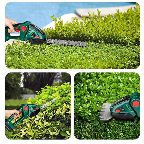 Planet Gates 2 IN 1 Cordless Electric Hedge Trimmer Lawn Mower Household Shrub Weeding Pruning Mower Garden Tools for Makita 18V Battery