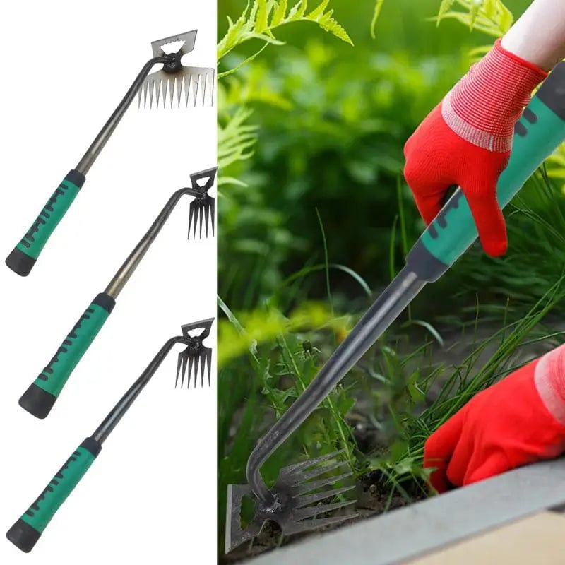 Planet Gates 2 In 1 Manual Weeds Remover Tool Grass Rooting Loose Garden Gardening Puller Removal Weeding Tool for Garden Lawn Yard