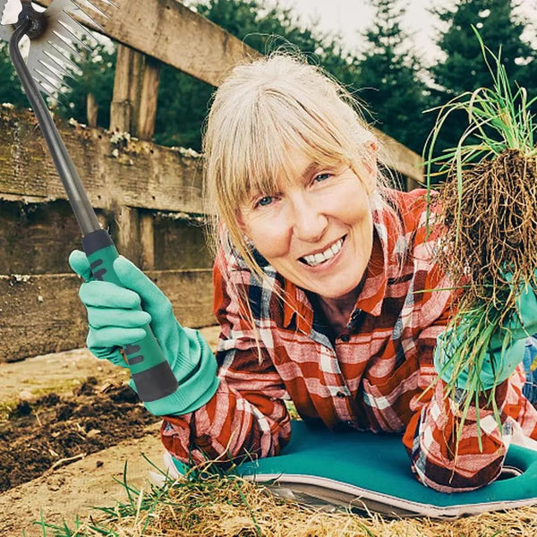 Planet Gates 2 In 1 Manual Weeds Remover Tool Grass Rooting Loose Garden Gardening Puller Removal Weeding Tool for Garden Lawn Yard