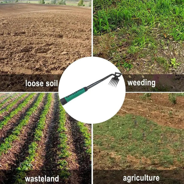 Planet Gates 2 In 1 Manual Weeds Remover Tool Grass Rooting Loose Garden Gardening Puller Removal Weeding Tool for Garden Lawn Yard