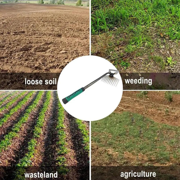 Planet Gates 2 In 1 Manual Weeds Remover Tool Grass Rooting Loose Garden Gardening Puller Removal Weeding Tool for Garden Lawn Yard