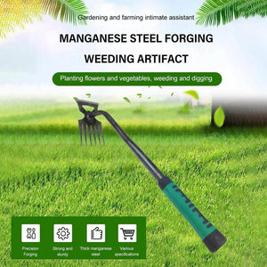 Planet Gates 2 In 1 Manual Weeds Remover Tool Grass Rooting Loose Garden Gardening Puller Removal Weeding Tool for Garden Lawn Yard