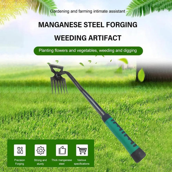 Planet Gates 2 In 1 Manual Weeds Remover Tool Grass Rooting Loose Garden Gardening Puller Removal Weeding Tool for Garden Lawn Yard