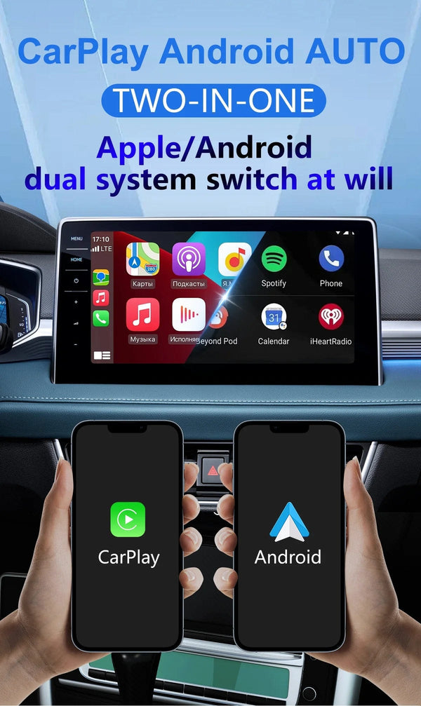 Planet Gates 2 IN 1 MINI Wireless Carplay 2 IN 1 Adapter Auto Wired To Wireless Carplay Android Auto USB AI Box Plug And Play Suitable For OEM Car