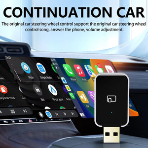 Planet Gates 2 IN 1 MINI Wireless Carplay 2 IN 1 Adapter Auto Wired To Wireless Carplay Android Auto USB AI Box Plug And Play Suitable For OEM Car