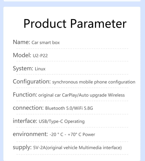 Planet Gates 2 IN 1 MINI Wireless Carplay 2 IN 1 Adapter Auto Wired To Wireless Carplay Android Auto USB AI Box Plug And Play Suitable For OEM Car