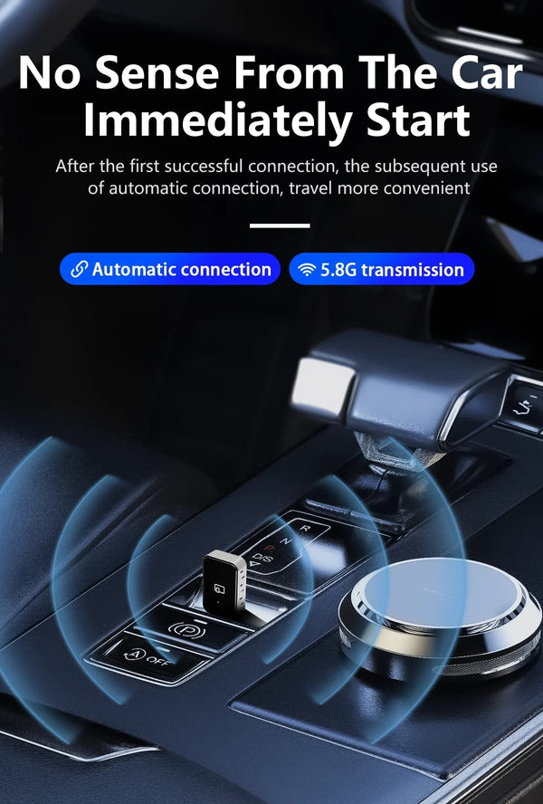 Planet Gates 2 IN 1 MINI Wireless Carplay 2 IN 1 Adapter Auto Wired To Wireless Carplay Android Auto USB AI Box Plug And Play Suitable For OEM Car