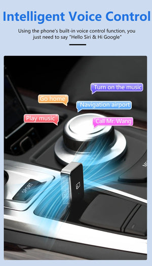 Planet Gates 2 IN 1 MINI Wireless Carplay 2 IN 1 Adapter Auto Wired To Wireless Carplay Android Auto USB AI Box Plug And Play Suitable For OEM Car