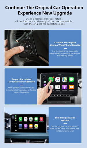 Planet Gates 2 IN 1 MINI Wireless Carplay 2 IN 1 Adapter Auto Wired To Wireless Carplay Android Auto USB AI Box Plug And Play Suitable For OEM Car